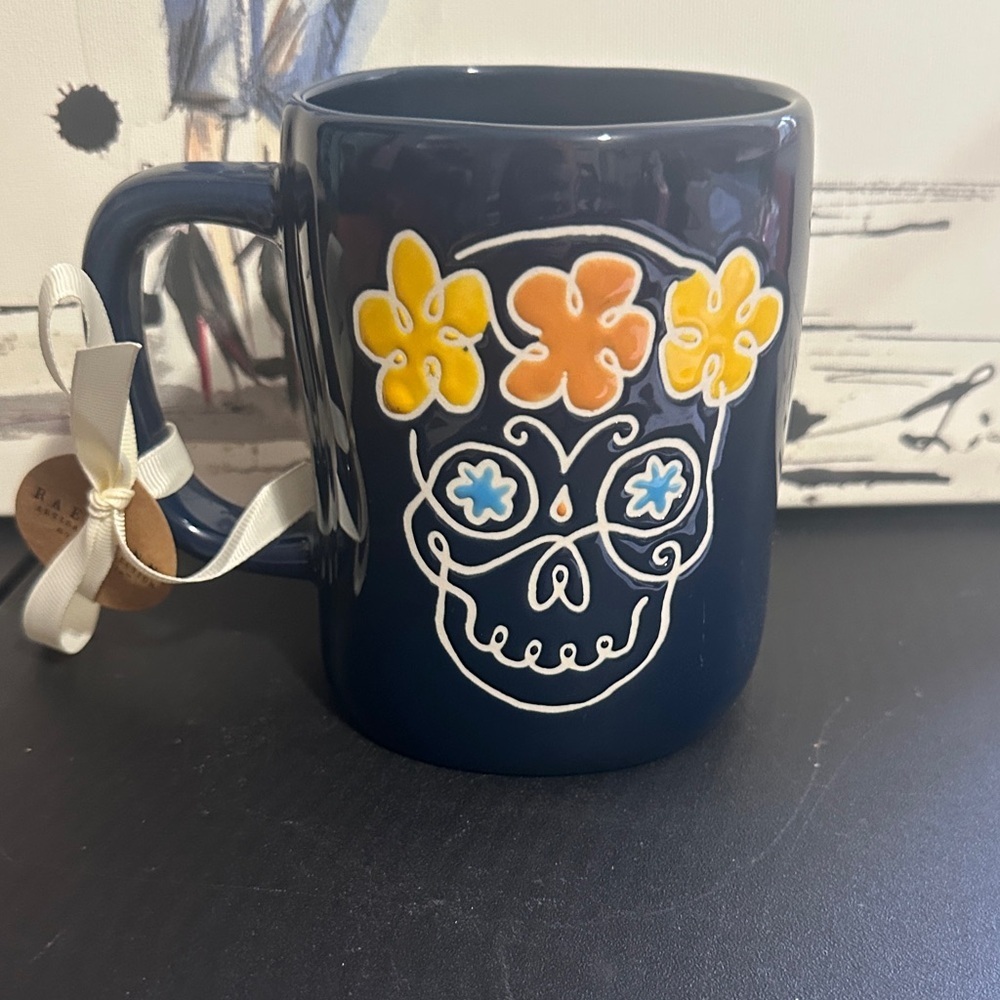 Rae Dunn “Dia De Los Muertos” day of the dead sugar skull coffee mug